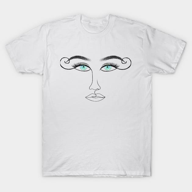 blue eye face T-Shirt by josielyn00